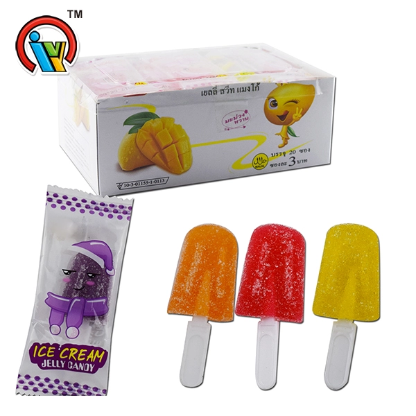 Ice Cream Gummy lollipop Candy Fruit Soft Candy