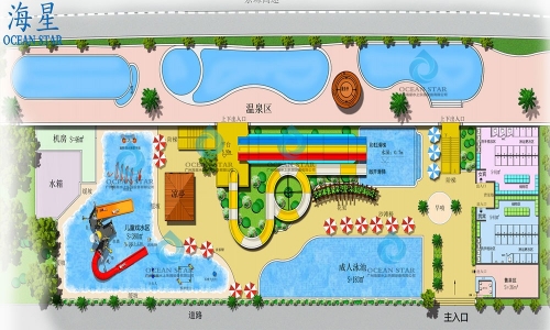 1500 Square outdoor water park design