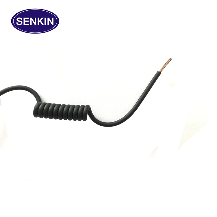 Produk peralatan militer kabel headset konduksi tulang kawat kabel pegas TPU