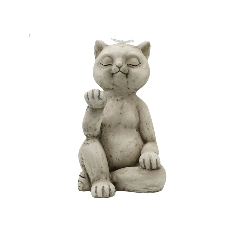 Patung Taman Kucing MGO Cast dengan Kupu-Kupu Surya