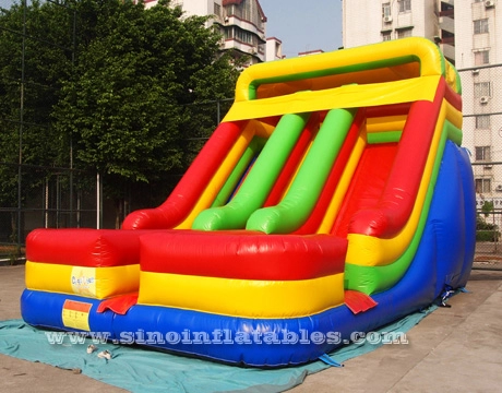 Game Tiup Adrenalin Jalur Ganda Tinggi 18 dengan Slide untuk Anak-anak dari Sino Inflatables