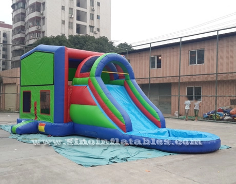 Panel modul 5in1 anak-anak rumah bouncing tiup dengan seluncuran air dari Sino Inflatable