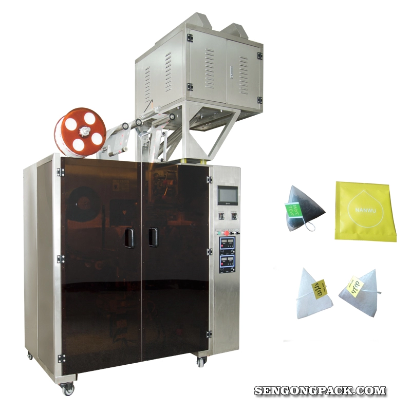 C28DX Nilon piramida/mesin kantong teh datar untuk usaha kecil
