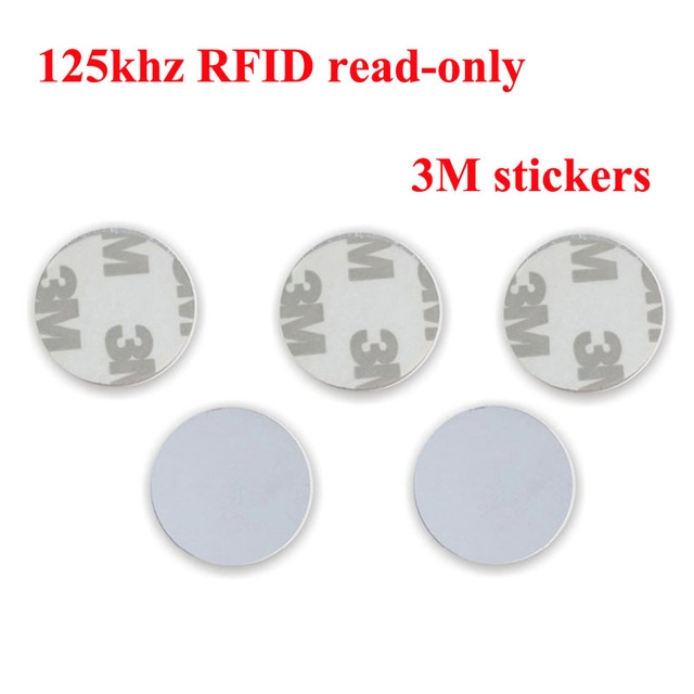 125khz TK4100 EM4305 Tag PVC RFID Koin Bulat Putih