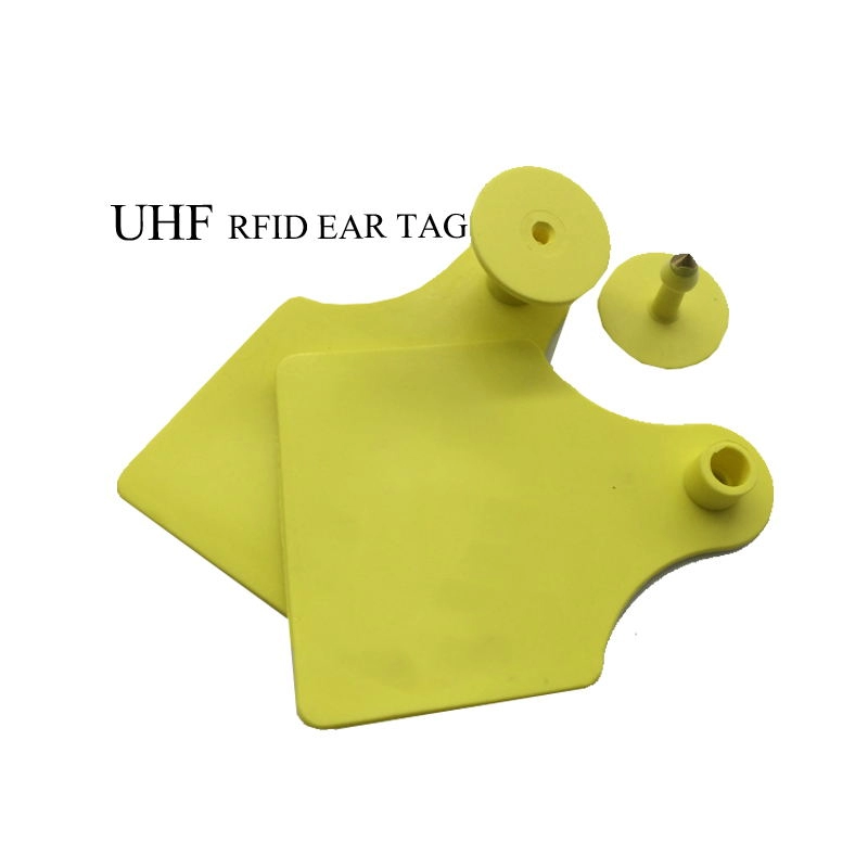 Tag telinga pintar hewan kode QR UHF RFID jarak jauh untuk babi domba