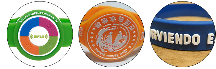 Gelang PVC pencetakan logo khusus