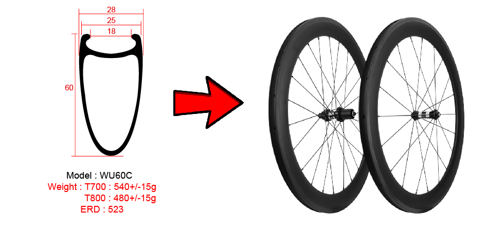 roda karbon 60mm