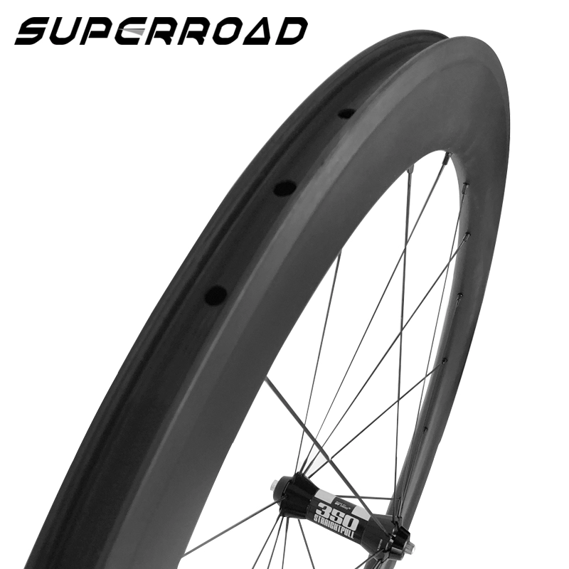 Roda Karbon Tubeless Aero Dalam Superroad 60mm