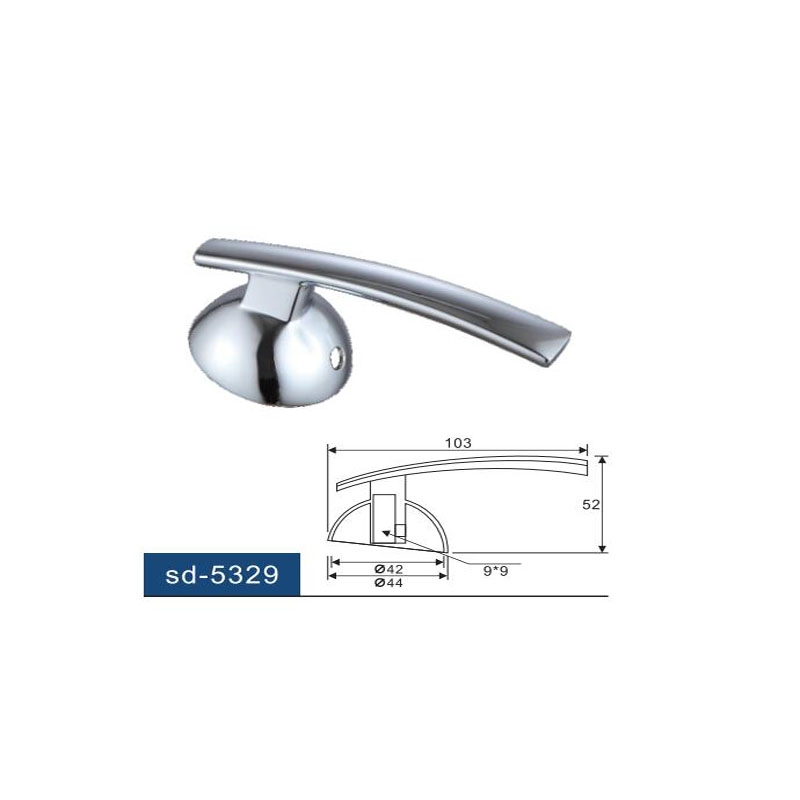 Pegangan Tuas Logam Tunggal untuk Faucet Kamar Mandi Chrome untuk Faucet Kartrid 35mm