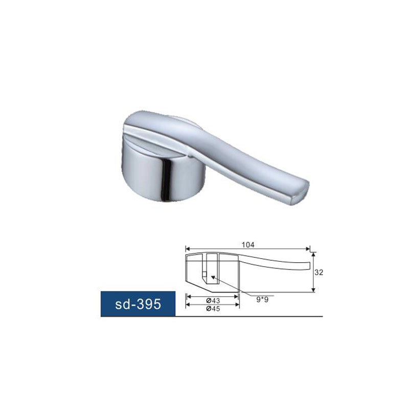 Kit Pegangan Faucet untuk Faucet Pegangan Tunggal dengan Kartrid 35mm - Pegangan Loop Logam Pengganti Universal dengan Tombol dan Sekrup Set, Chrome Dipoles