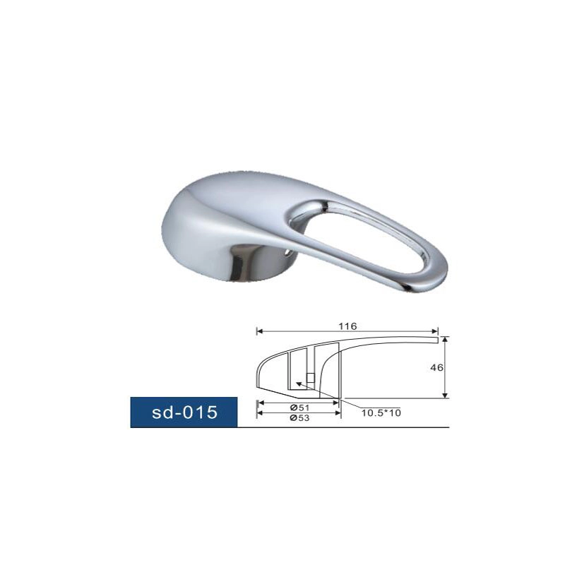 Kit Gagang Faucet untuk Faucet Gagang Tunggal dengan Kartrid 40mm - Gagang Lingkaran Logam Pengganti Universal dengan Tombol dan Set Sekrup Dipoles Krom