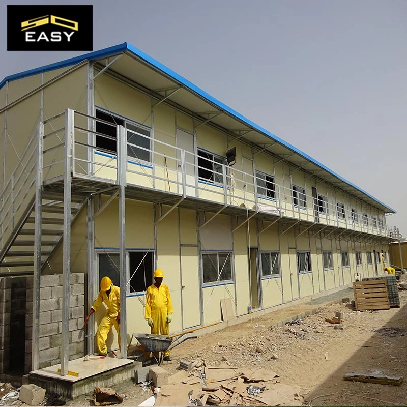 Rumah K prefabrikasi baja galvanis modern untuk rumah asrama guru sementara