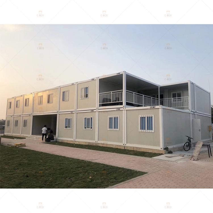 Cina fleksibel mendesain kamar hotel rumah kontainer prefabrikasi rumah modular
