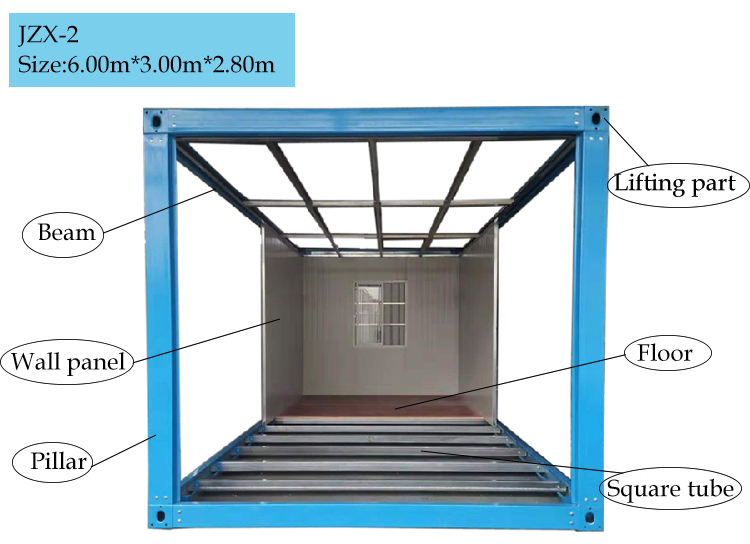 Tempat tinggal kontainer multi-lapis prefabrikasi, kantor, ruang isolasi