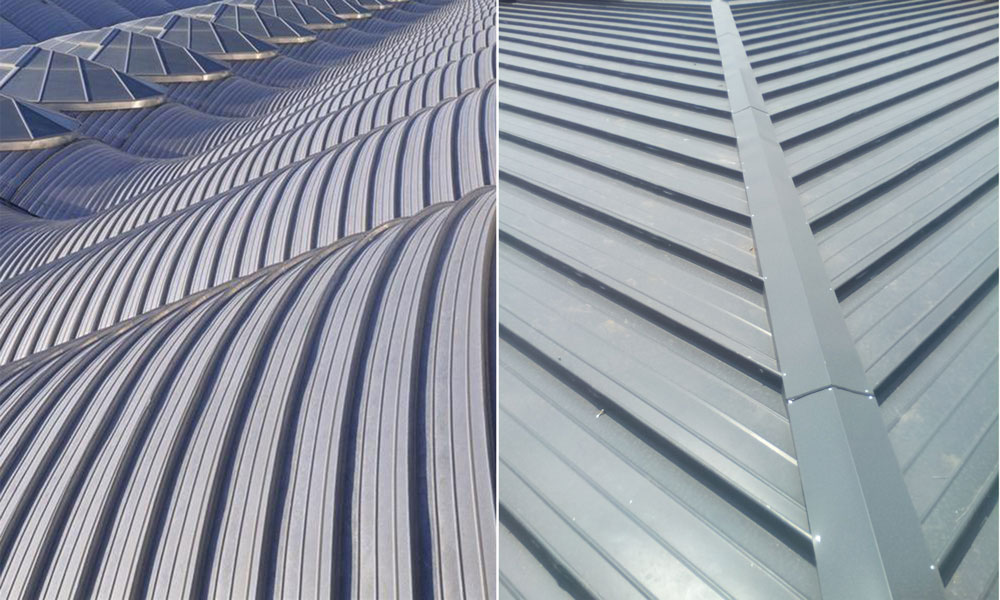 panel logam untuk sistem atap bentang besar