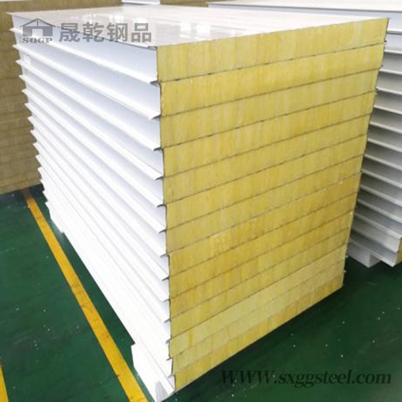 Panel dinding logam eksterior panel sandwich wol kaca