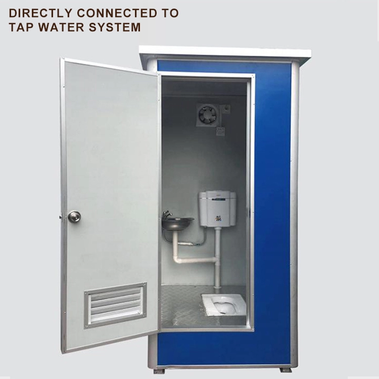 Mudah dirakit toilet seluler luar ruangan yang dapat dipindahkan toilet umum portabel toilet prefab baja wc