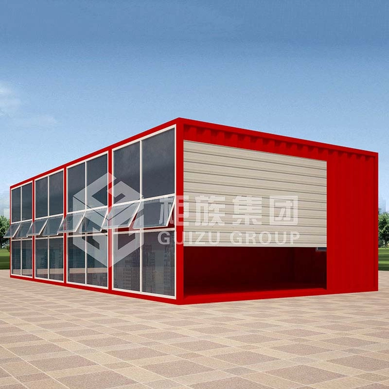ODM Cina Pabrik Rumah Kontainer Pengiriman Seluler Prefabrikasi yang Disesuaikan untuk Kantor dengan Jendela Prancis