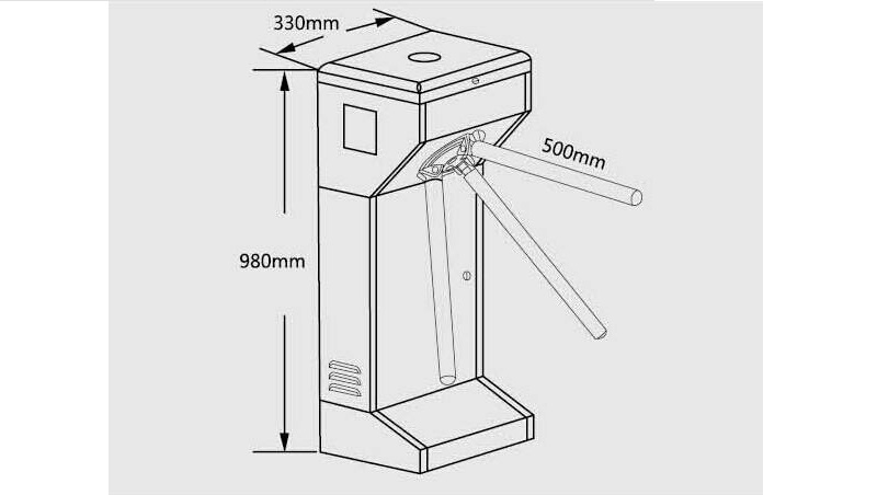 pintu putar tripod kecil