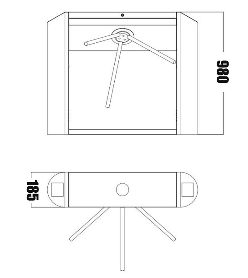 pintu putar tripod