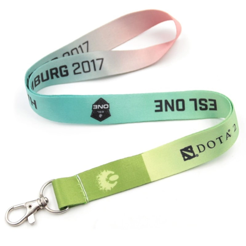 Desain kreatif pabrik custom lanyard penuh warna