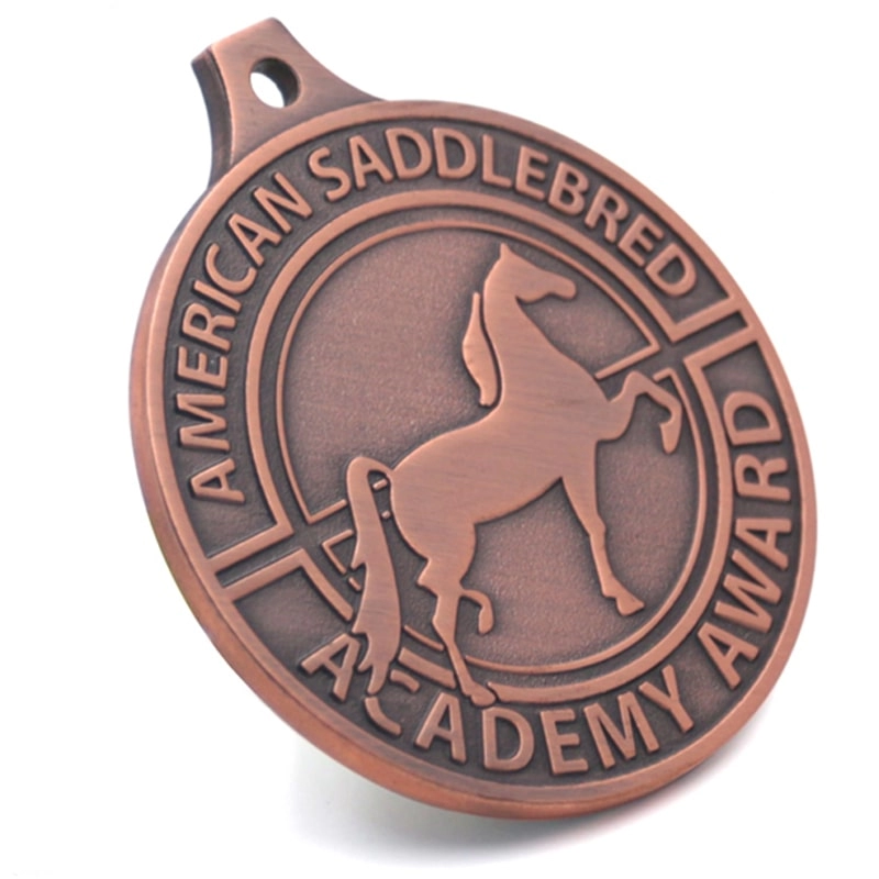 Medali kuda tembaga matt khusus yang dipersonalisasi