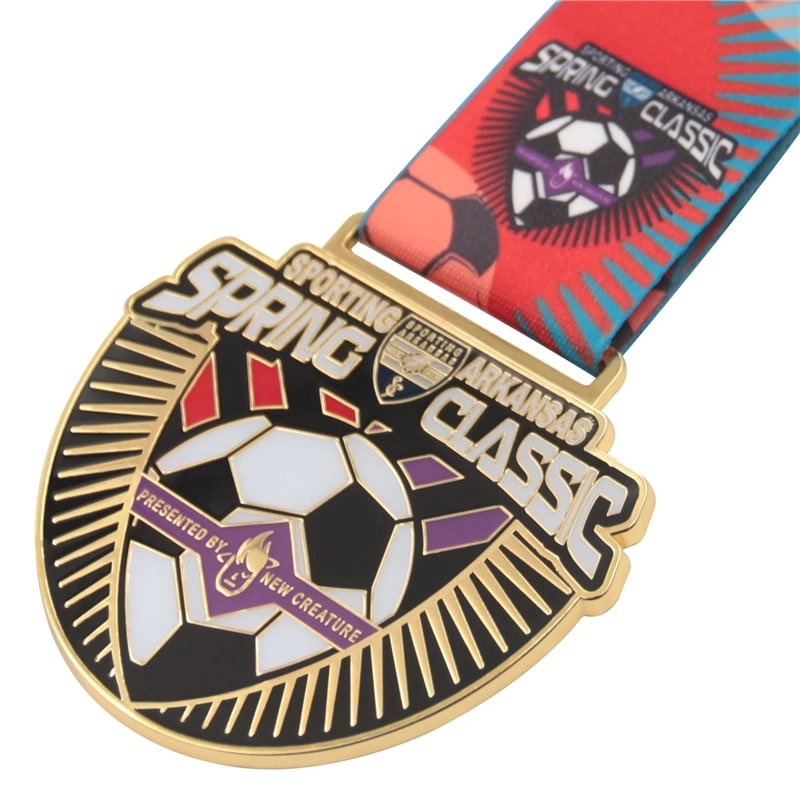 Pemasok medali sepak bola klasik musim semi Epoxy khusus