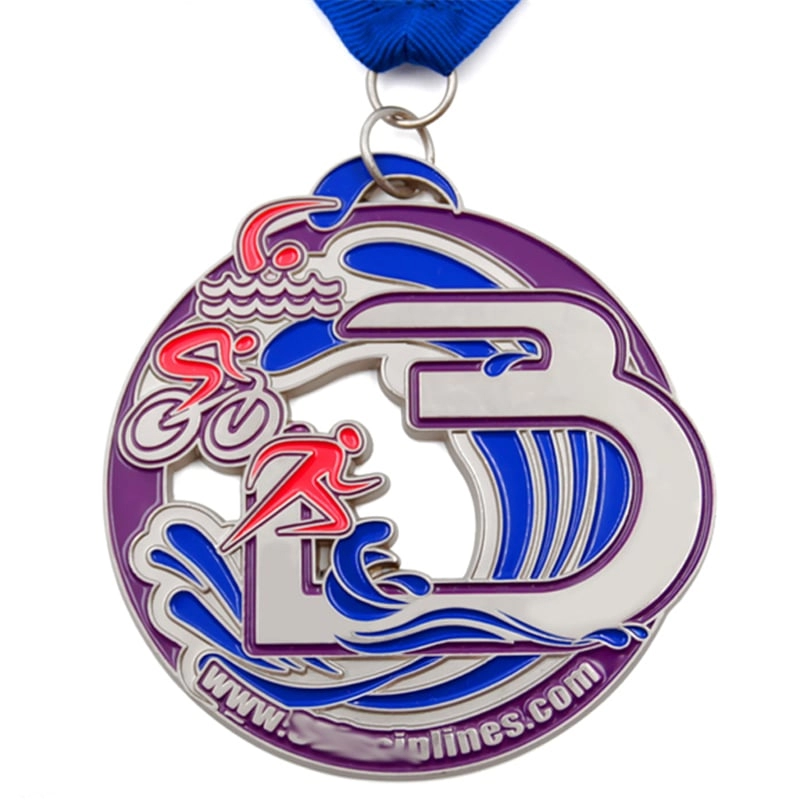 Medali triatlon sepeda lari renang khusus pabrik