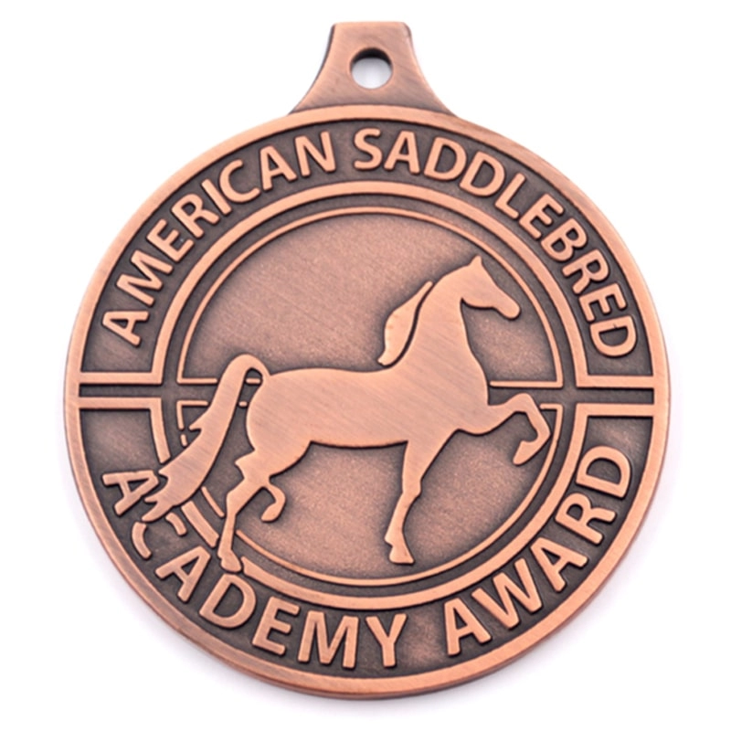 Medali kuda tembaga matt khusus yang dipersonalisasi